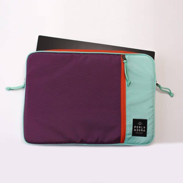 funda de portatil perla negra cristales